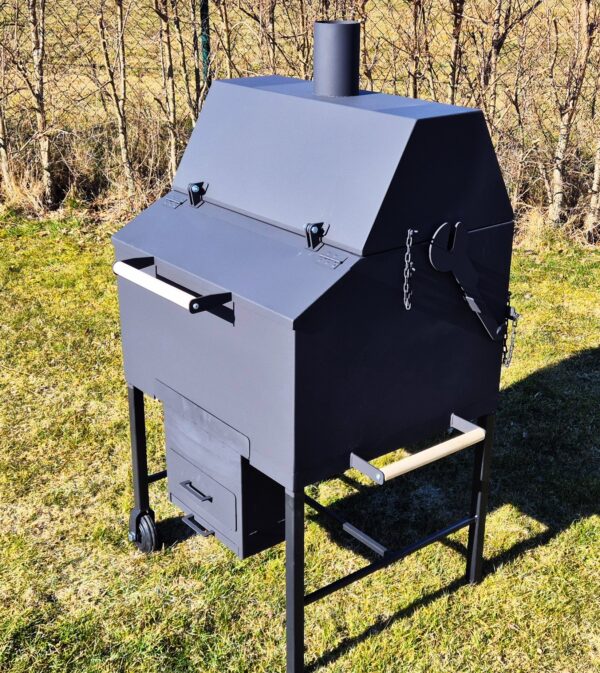 Doplněk do grilu -udírna pro teplé uzení a předuzení na bukové štěpky - Image 5